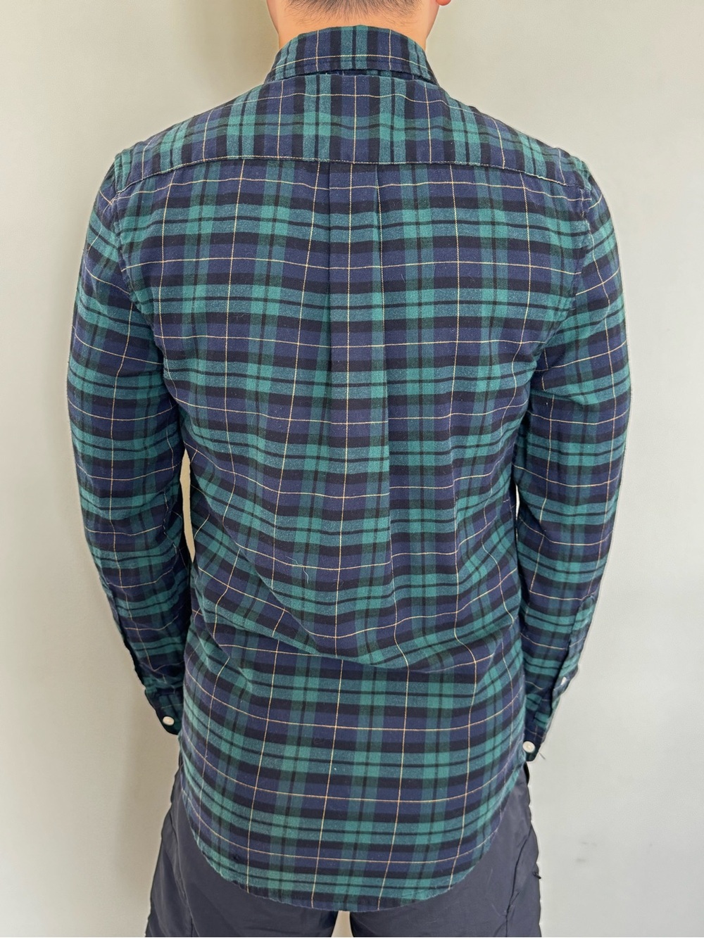 U.S. Polo Assn. Blue & Green Plaid Casual Button-Down Shirt